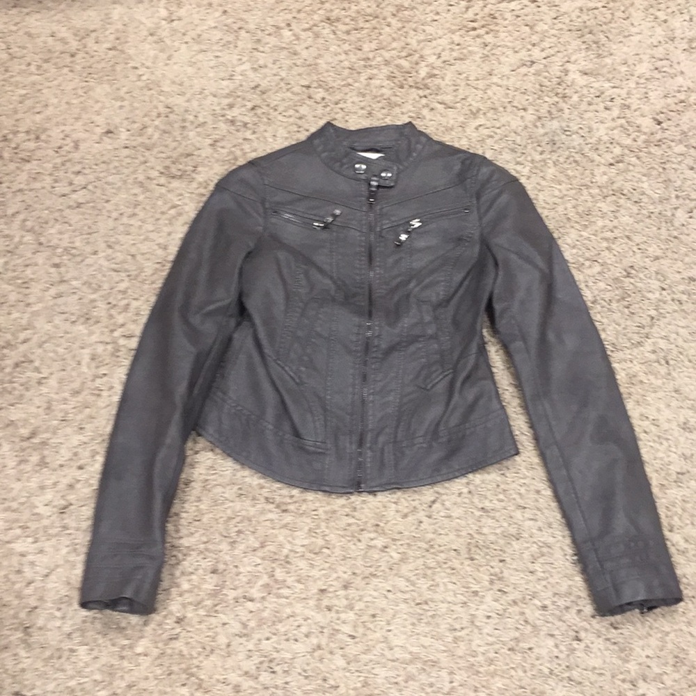 Faux leather jacket , American Rag , gray XS